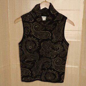 Jones New York Wool Blend Sleeveless Cowl Neck Sweater Medium